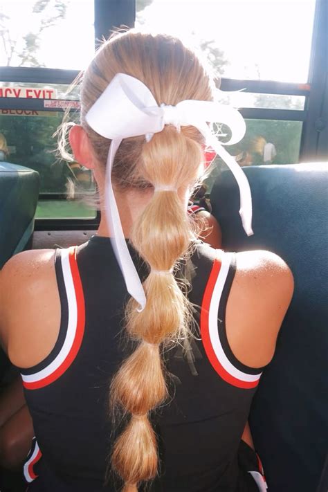 Cheer hair inspo in 2025 | Cheer hair, Cheerleading hairstyles, Cute ...