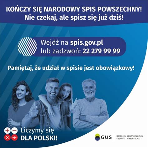 Uwaga kończy się Narodowy Spis Powszechny nie czekaj ale spisz się