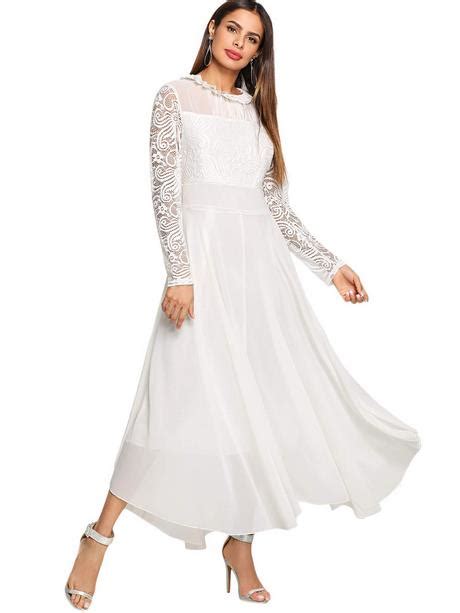 Robe blanche fluide dentelle Beauté et mode