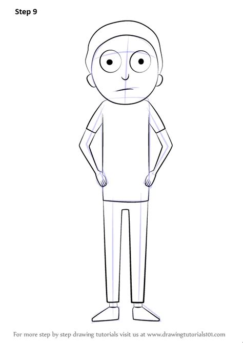 Learn How To Draw Morty From Rick And Morty Rick And Morty Step By Step Drawing Tutorials