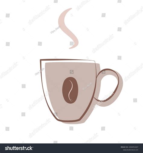 Stylized Cup Coffee Simple Vector Illustration Stock Vector Royalty