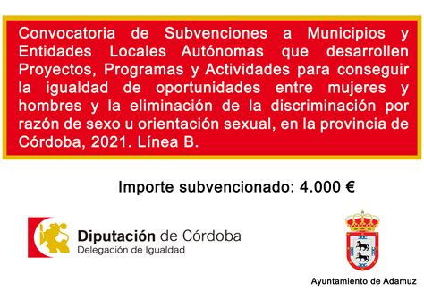 Convocatoria De Subvenciones A Municipios Y Entidades Locales Autónomas