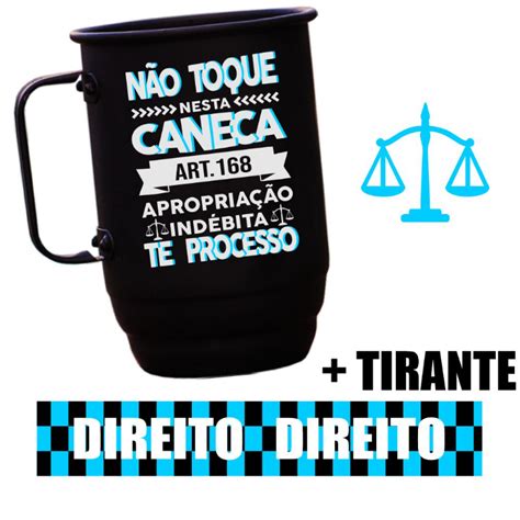 Caneca de aluminio Preto Fosco Caneca de alumínio personalizada