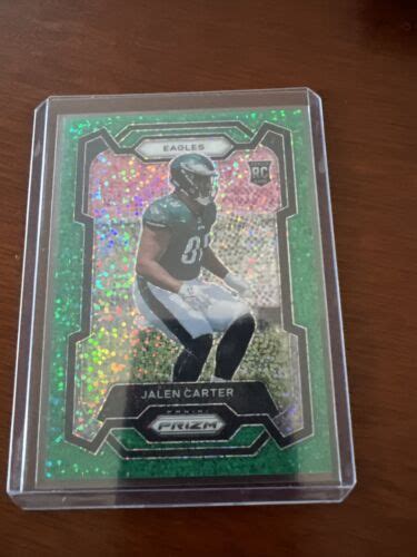 2023 Panini Prizm Green Sparkle 381 Jalen Carter Rookie 8 EBay