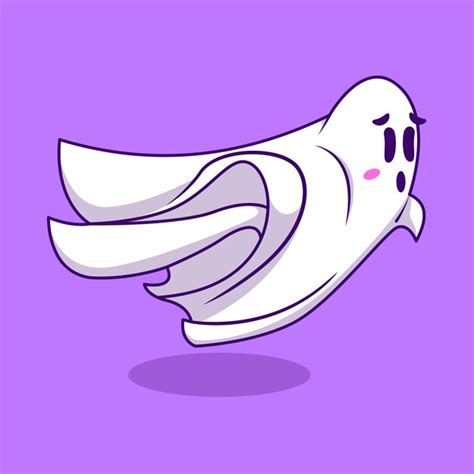 Premium Vector Cute Ghost Flying Cartoon Vector Illustration Flat