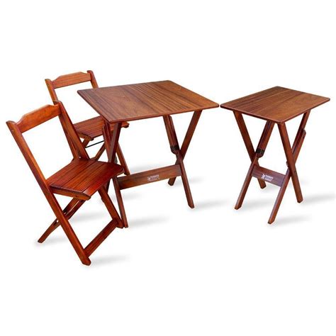 Conjunto De Mesa X E Mesa Aparador Dobr Vel Cadeiras Imbuia