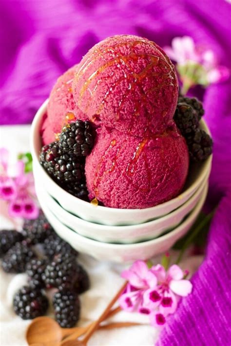 Blackberry Honey Ice Cream || Recipes to Nourish