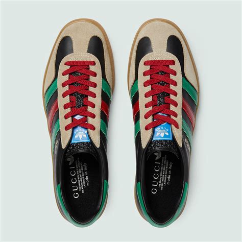 Adidas X Gucci Men S Gazelle Sneaker In Black Leather Gucci Us