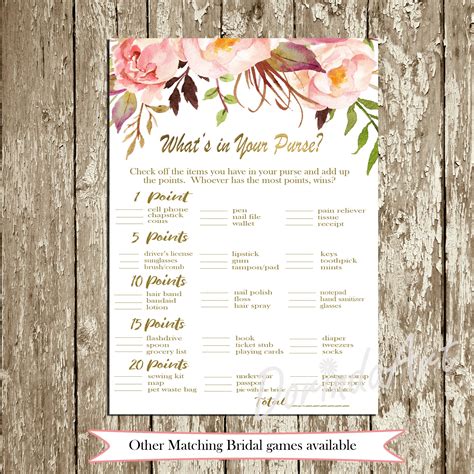 Bridal Shower Games Printable Rustic Bridal Shower Games Ideas Etsy