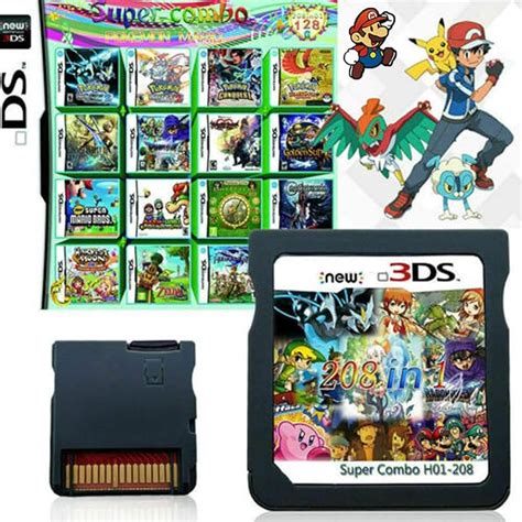 208 In 1 Game Cartridge Game Pack Card Super Combo Compatible For