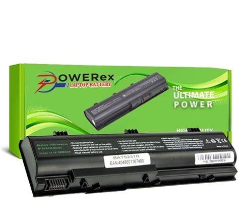 Powerex Dell Inspiron 1300 B120 B130 6 Cell Laptop Battery