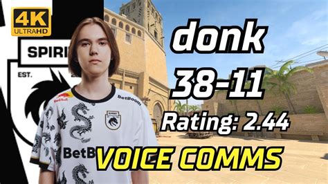 4Kdonk 38 11 Rt 2 44 VOICE COMMS Mirage FACEIT Ranked NA