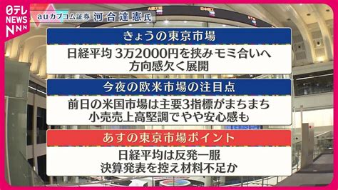 【10月18日の株式市場】株価見通しは？ 河合達憲氏が解説 Youtube