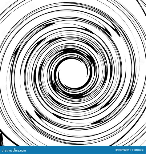 Rotating Spiral Element Abstract Swirl Vortex Shape Stock Vector