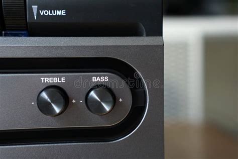 Volume, Bass and Treble Knobs on an Active Speaker Stock Image - Image of closeup, close: 292274633