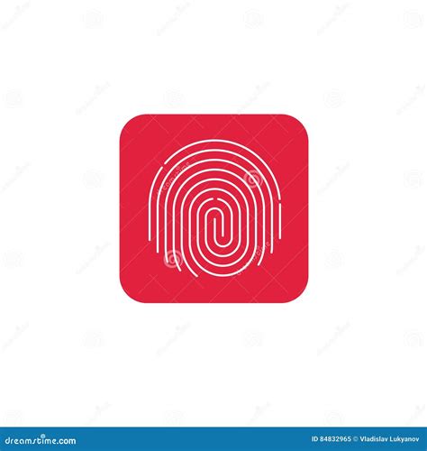 Fingerprint Icon Set Finger Print Identity Symbol Thumbprint Sign