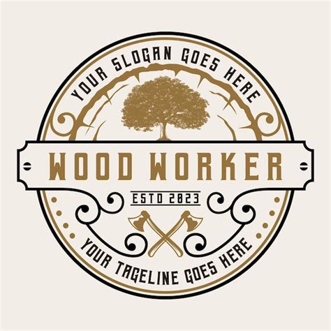 Premium Vector Vintage Tree Axe Wood Workers Logo Carpentry Badge