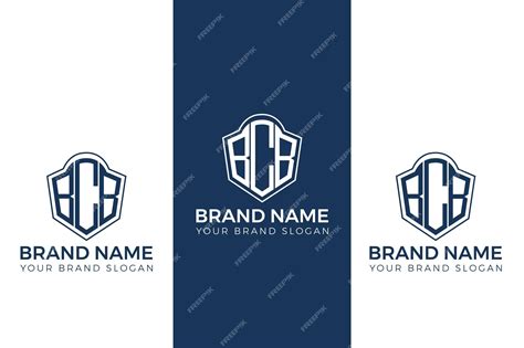 Bcb Diseño De Logotipo De Letra Inicial Abstracta Logotipo De La Empresa Con Forma De Escudo