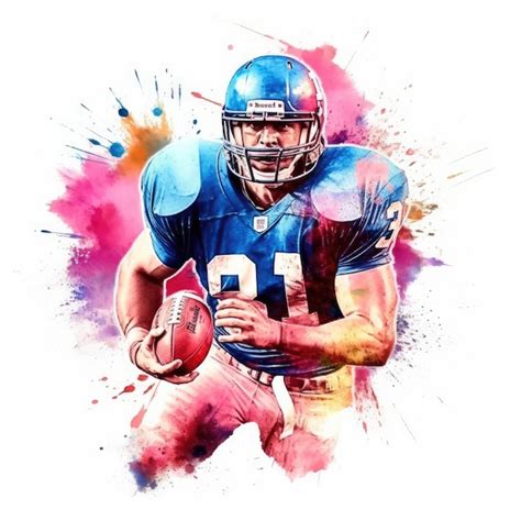 Premium Ai Image A Painting Of A Football Player With The Number 21