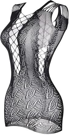 Vorifun Women S Mesh Lingerie Fishnet Babydoll Mini Dress Free Size