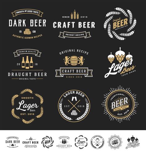 Beer logo template vector free download