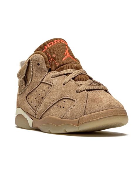 Jordan Kids x Travis Scott Air Jordan 6 Retro "British Khaki" Sneakers ...