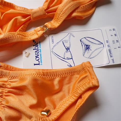 S Peachy Ruched Brief Bikini Set Vintage Deadstock Solid Etsy