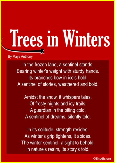 Best Poems About Trees In Winters Engdic