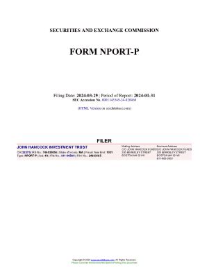 Fillable Online John Hancock Investment Trust Form Nport P Filed