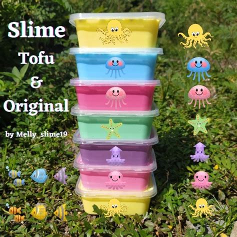 Jual Slime Original Murah Warna Warni Rainbow Slim Slem Bening Tidak