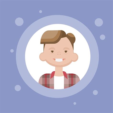 Cono De Perfil Avatar Masculino Vector Premium