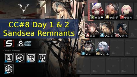 Arknights CC 8 Day 1 2 Sandsea Remnants Risk 8 YouTube