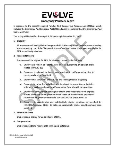 Best Employee Sick Policy Template Policy Template Good Employee