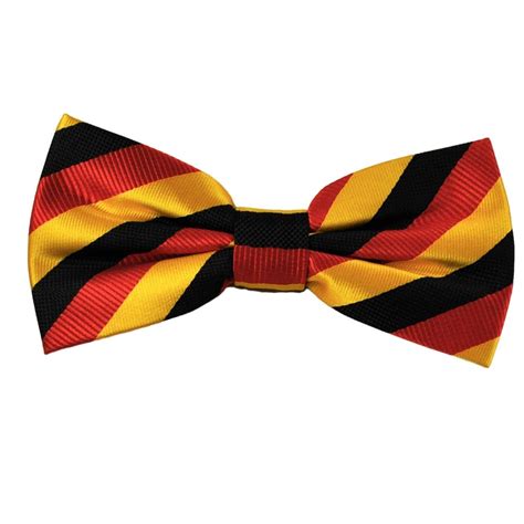 Black Amber Red Striped Men S Bow Tie