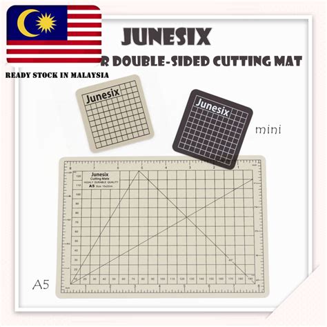 Junesix Mini A5 A4 Size Two Color Double Sided Cutting Mat