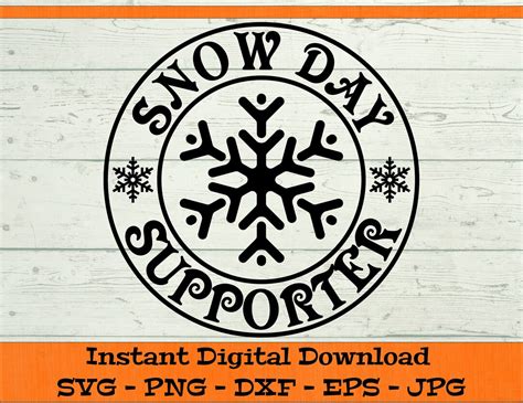 Snow Day Supporter Svg Digital Download Funny Winter Shirt Svg Teacher