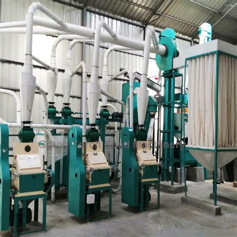 20t 24h Maize Milling Machine To Produce Super White Maize Meal Maize