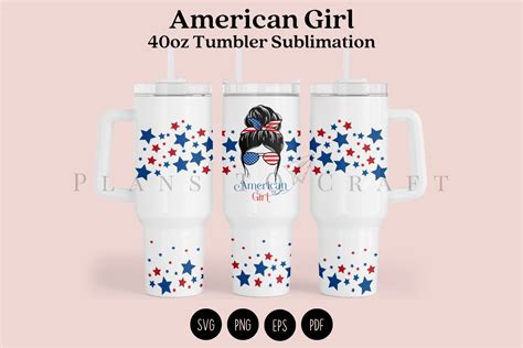 American Girl Oz Tumbler Wrap Svg Grafik Von Planstocraft Creative