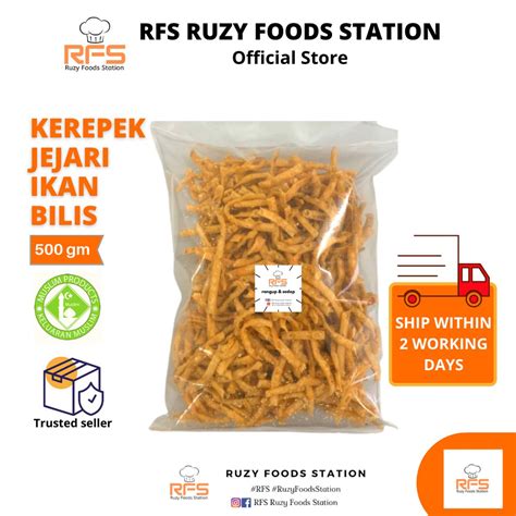 Rfs Kerepek Jejari Ikan Bilis Ready Stock 500 Gram Snack Snek