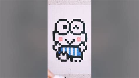 Hand Drawn Pixel Art - Drawing KEROPPI! #pixelart #keroppi #sanrio #draw #art #shorts - YouTube