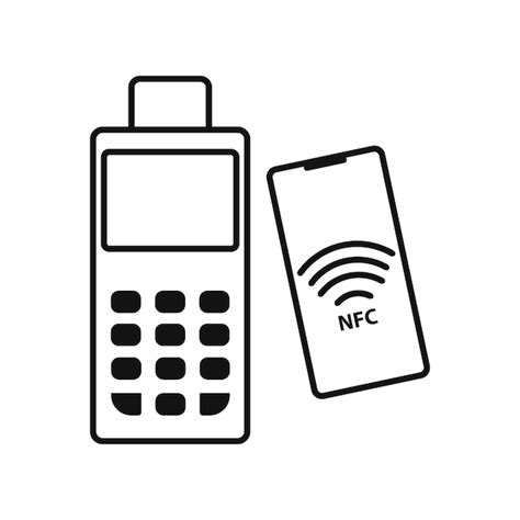 Icono de pago sin contacto nfc toque para pagar el concepto de señal