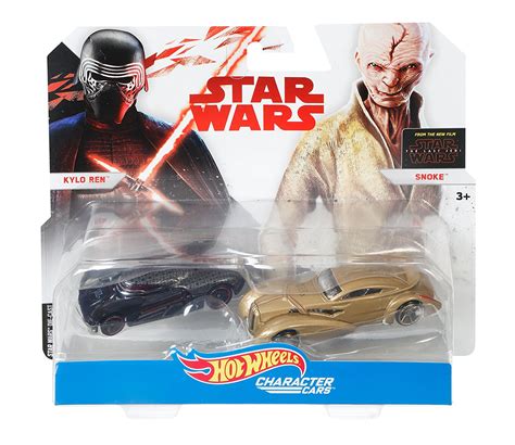 Snoke Kylo Ren Snoke Star Wars Hot Wheels TLJ Two Pack Character Cars FDK37