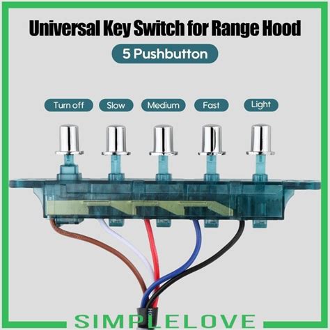 Simple Range Hood Switch Range Hood Keypad Switch Button Switch