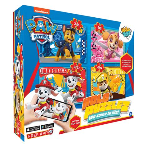 HoloToyz Paw Patrol 4 In A Box Jigsaw Puzzle Set