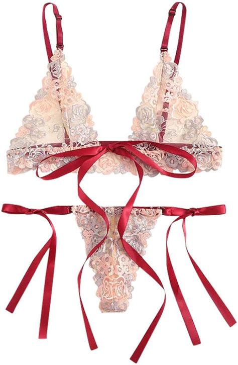 Women S Lingerie Sets Women Sexy Lingerie Bra Set Women Sexy Pink Lace Sling Bras Sleepwear