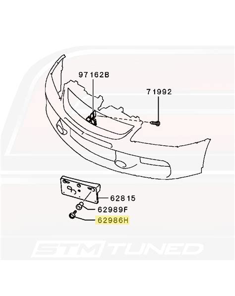 Mitsubishi Oem Front Plate Bracket Bolt For Evo 8 9 X Ms350014