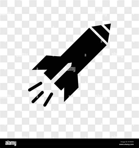 Missile Vector Icon Isolated On Transparent Background Missile