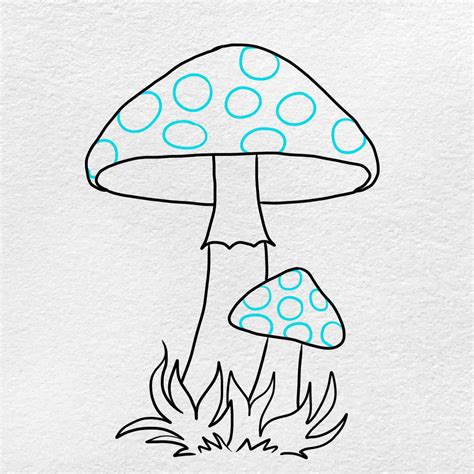 How To Draw A Mushroom Helloartsy