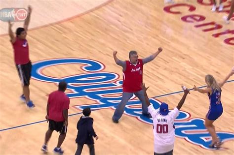 Clippers Fan Hits Half Court Shot Strikes Sweet Pose Sbnation