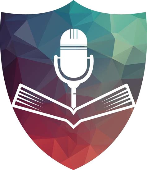 Podcast Book Vector Logo Design Education Podcast Logo Concept